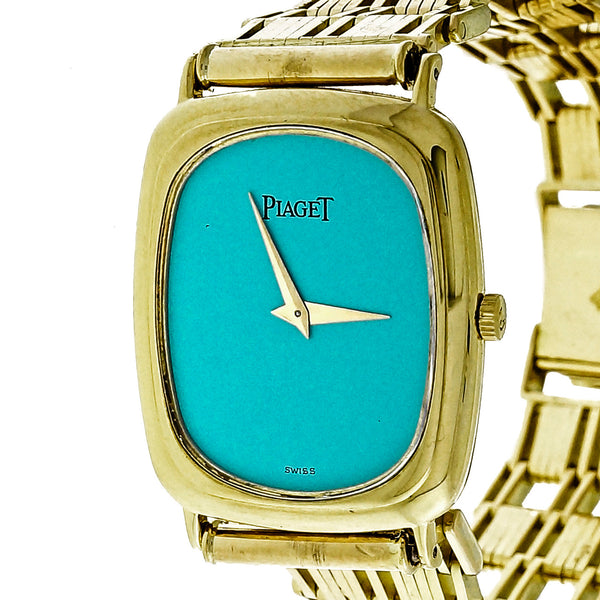 Vintage 1970 Piaget 9251 9P2 18k Yellow Gold Watch Custom Colored