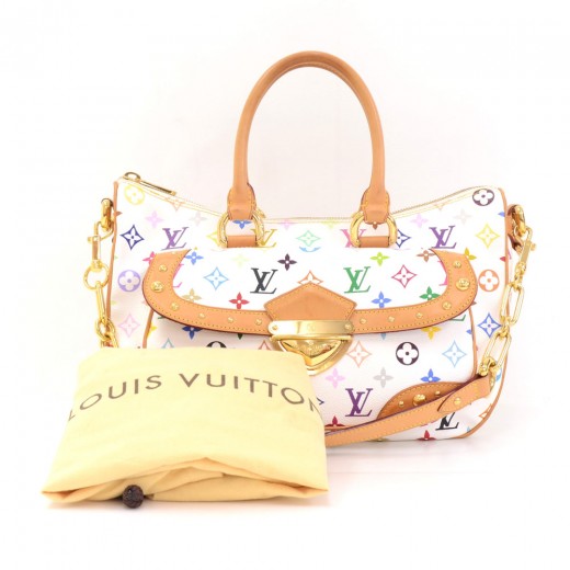 Louis Vuitton Monogram White Multicolor Rita Women 2way Handbag