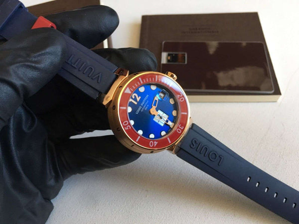Louis Vuitton Tambour Diving II Chronograph, Automatic, 18K Black Gold  Diver's Watch