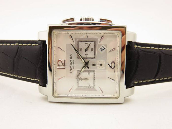 Hamilton jazzmaster square chronograph hot sale