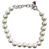 Guess white pearls necklaces