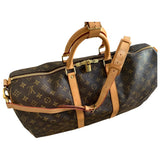 Louis Vuitton keepall brown cloth bag