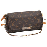 Louis Vuitton favorite brown cloth handbag