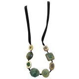 Marni green metal necklaces