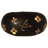 Louis Vuitton monogram brown wood rings