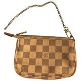 Louis Vuitton pochette accessoire beige cloth clutch bag