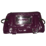 Guess purple patent leather clutch bag