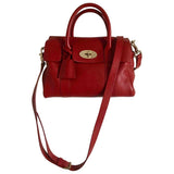 Mulberry bayswater small red leather handbag