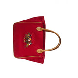 Ralph Lauren red cloth handbag