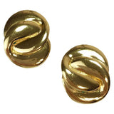 Yves Saint Laurent gold metal earrings