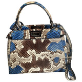 Fendi peekaboo multicolour python handbag