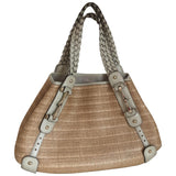 Gucci pelham beige wicker handbag