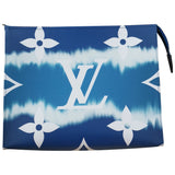 Louis Vuitton poche toilette blue cloth travel bag