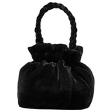 Staud stella / grace black velvet handbag