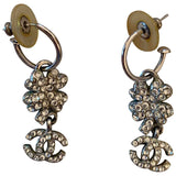 Chanel silver metal earrings