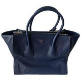 Prada blue leather handbag