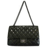 Chanel 2.55 green leather handbag