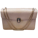 Bvlgari serpenti pink python handbag