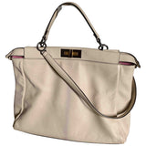 Fendi peekaboo beige leather handbag