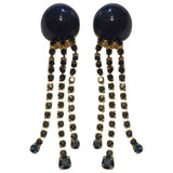 Marni blue metal earrings