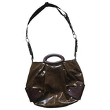 Marni brown patent leather handbag