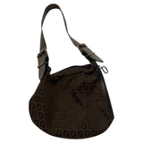 Fendi oyster  cloth handbag