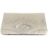 Chanel 31 gold leather clutch bag