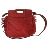 Maje sac m red leather handbag