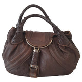 Fendi spy brown leather handbag