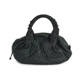 Fendi spy black leather handbag