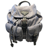 Prada blue synthetic backpacks