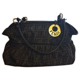 Fendi chef  brown cloth handbag