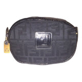 Fendi black cloth clutch bag