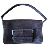 Prada brown suede handbag