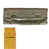 Fendi silver suede clutch bag