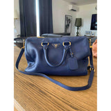 Prada blue leather handbag