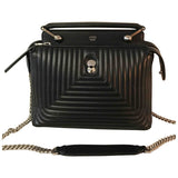 Fendi black leather handbag