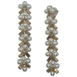 Oscar De La Renta gold crystal earrings