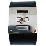 Hermès kelly black leather bracelets