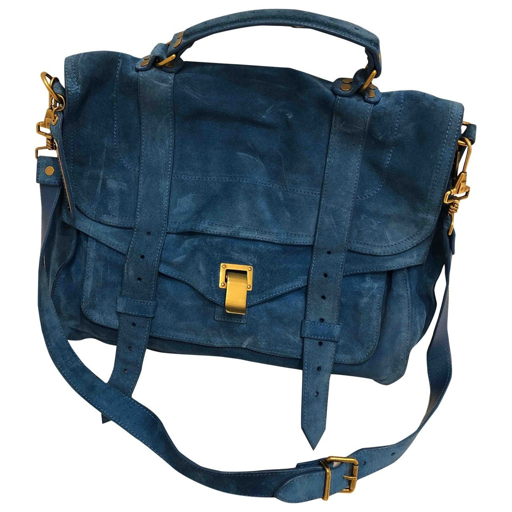 Proenza Schouler Mini Ps1 Suede Bag in Blue