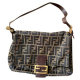 Fendi mamma baguette  brown cloth handbag