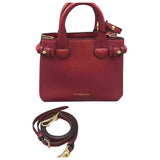 Burberry the banner  red leather handbag