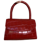 By Far mini red leather handbag