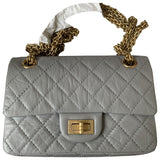 Chanel 2.55 grey leather handbag