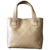 Chanel beige leather handbag