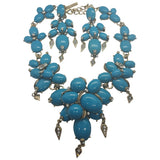 Oscar De La Renta blue crystal jewellery sets