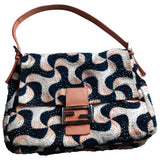 Fendi mamma baguette  multicolour cloth handbag