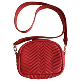 Maje red leather handbag