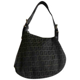 Fendi oyster brown cloth handbag