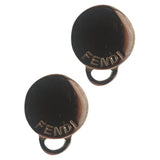 Fendi gold metal earrings